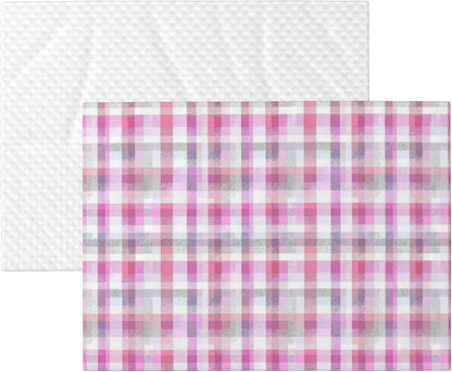 Waterproof Dog Blanket Soft Pet Blanket for Puppy Cat, Fleece Cat Throw Blankets for Furniture Bed Couch Sofa Reversible - Pastel Pink Gingham 2