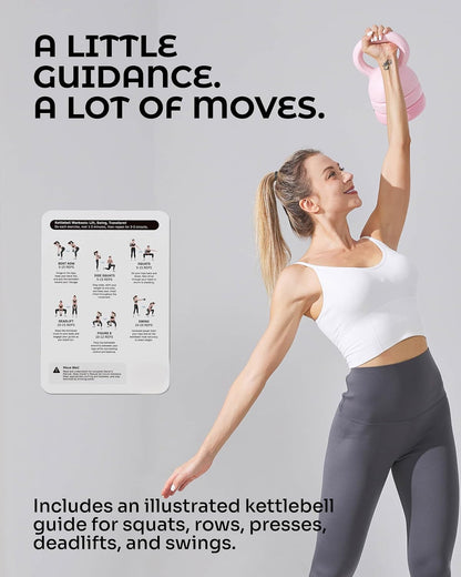 Adjustable Kettlebell for Women | 5LB, 8LB, 12LB | Home Strength Training