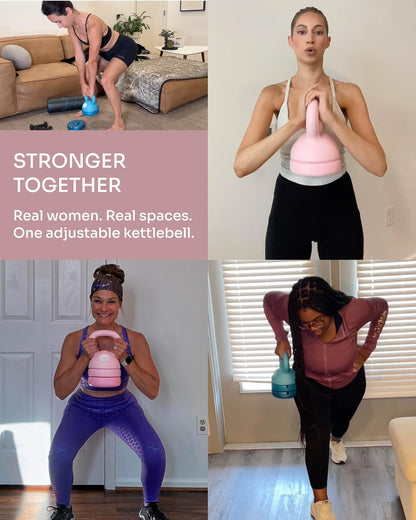 Adjustable Kettlebell for Women | 5LB, 8LB, 12LB | Home Strength Training