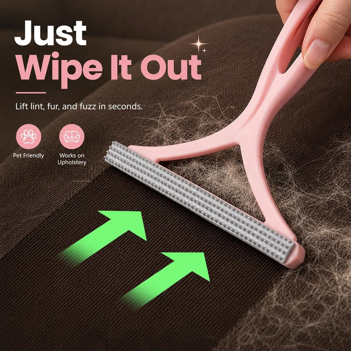 Self-Cleaning Cat Brush for Shedding and Pet Hair Remover Set, Pink