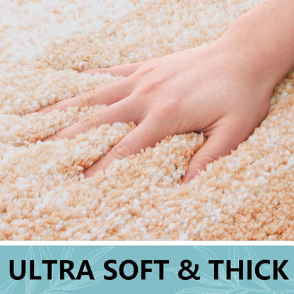 Microfiber Bathroom Rugs, Shaggy Soft Absorbent Bath Rug, 36x24