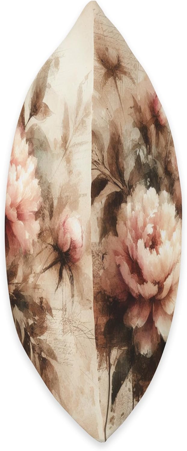 Victorian Garden Vintage Pink Peony Floral Flower Throw Pillow