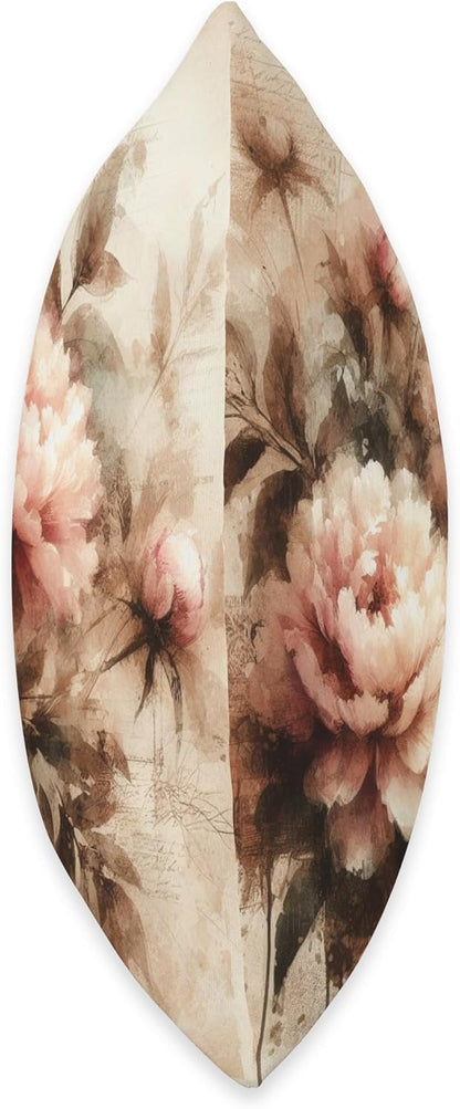 Victorian Garden Vintage Pink Peony Floral Flower Throw Pillow