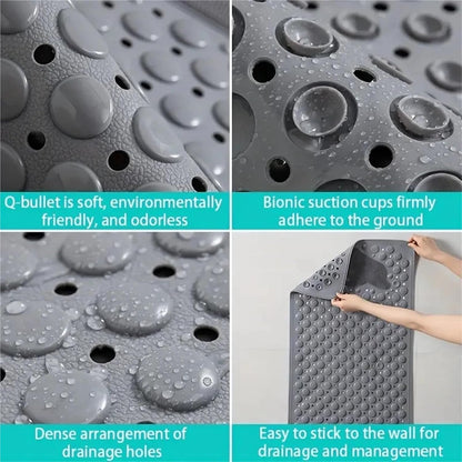 Home use with Suction Cup Floor mat for Bathroom, Toilet, Shower Room, and Anti-Fall mat(Pink,35 * 70cm)