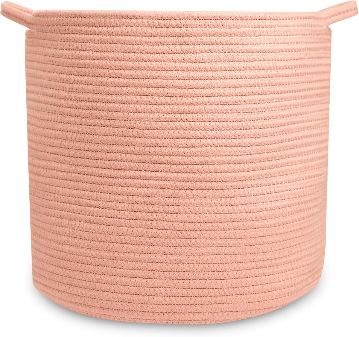 Rope Storage Basket- Nursery Bin and Toy Organizer (15”x15”x14”), Laundry Basket, Basket for Towels, Pillows and Blankets, Perfect Baby Registry Gift