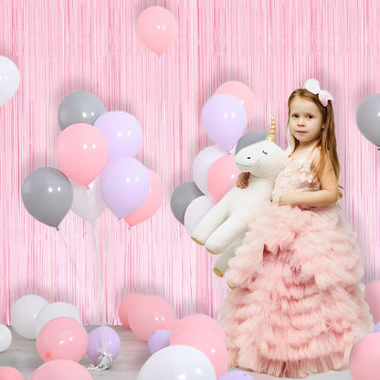 Pink Fringe Curtains Backdrop | Photo Booths Party Streamers
