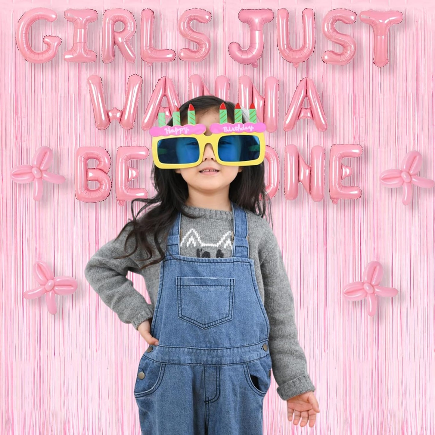 Pink Fringe Curtains Backdrop | Photo Booths Party Streamers
