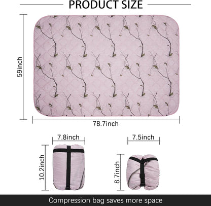 Camo Blanket Waterproof Insulation Poncho Liner for Outdoor Camping, Hiking, Hunting, Survival, Backpacking, Picnicking