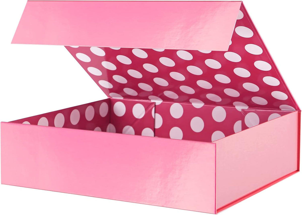 Gift Box 13x9.7x3.4 Inches, Large Pink Gift Box for Clothes