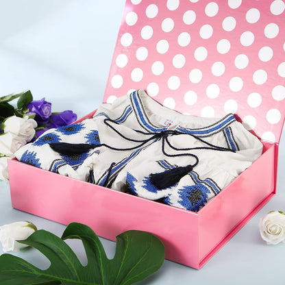 Gift Box 13x9.7x3.4 Inches, Large Pink Gift Box for Clothes