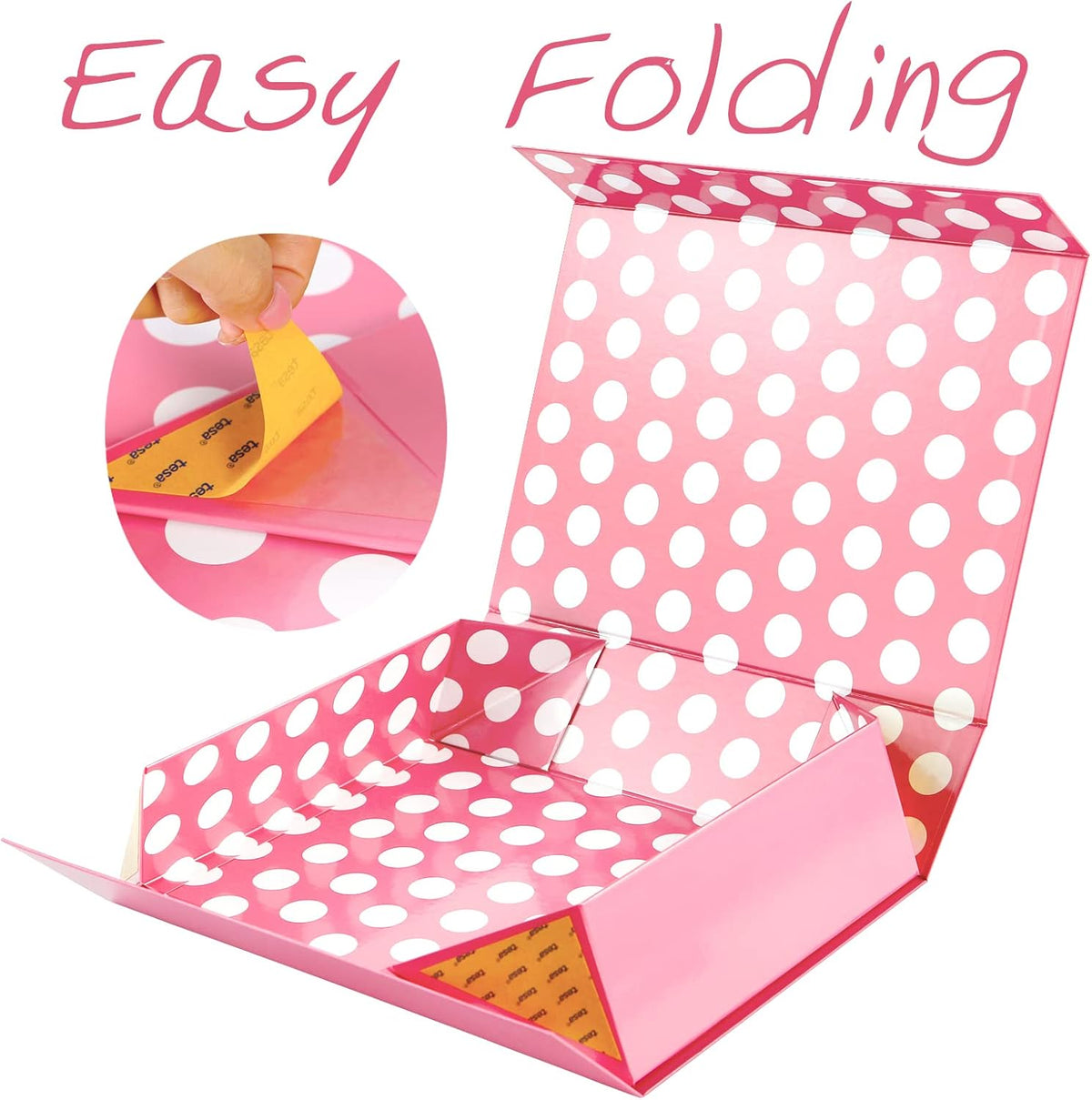 Gift Box 13x9.7x3.4 Inches, Large Pink Gift Box for Clothes