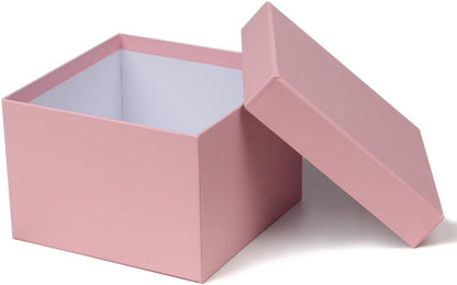 Pink Gift Boxes with Lids Nesting Gift Boexs for Presents Set of 4 Small Pink Boxes for Flower Arrangements Paper Mache Boxes for Bridesmaid, Proposal, Wedding, Birthday, Party Favor, Valentines
