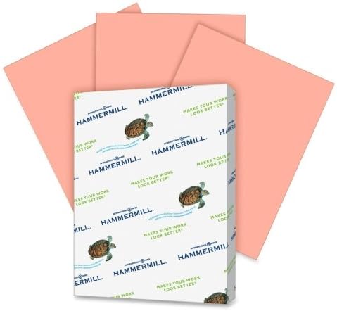 Colored Copy Paper, 20Lb, 8-1/2"x11", 500/RM, Salmon