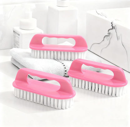 Brushes for Cleaning Brush with Handle for Shower, Kitchen, Sink, Bathroom, Floor Pink