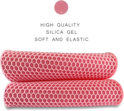 7-Inch Round Silicone Trivet Mats - 4-Pack Non-Slip Heat Resistant Hot Pads for Kitchen Countertops, Pots and Pans (Pink)