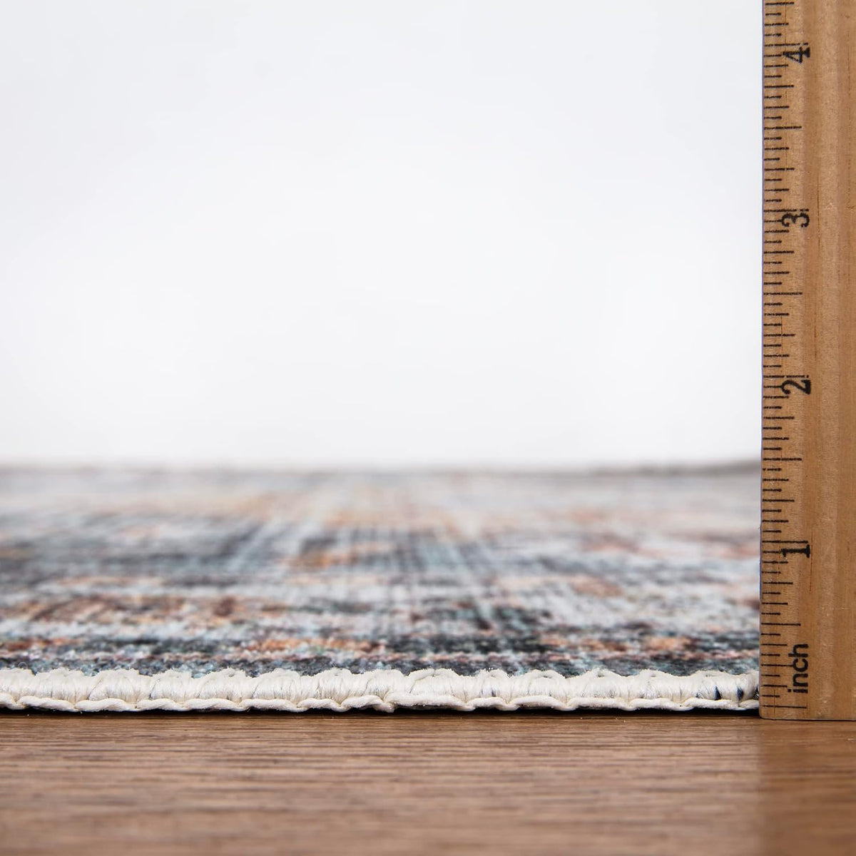 Washable Non-Slip 3' x 5' Rug - Teal/Peach Traditional Area Rug for Living Room, Bedroom, Dining Room, and Kitchen - Exact Size: 3' x 5'