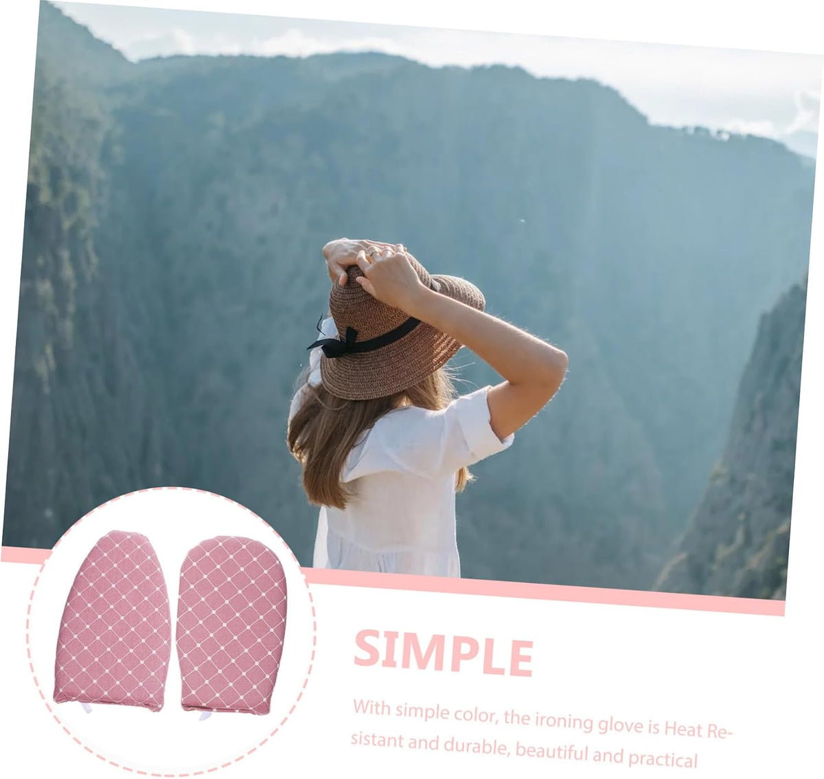 2pcs Handheld Ironing Gloves Lightweight Steam Mitts for Garment Steamer Comfortable Breathable Design for Home Use Travel Protects Hands from Heat Scalding