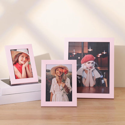 5x7 picture frame, Matted for 4x6 Photos, Pale Pink