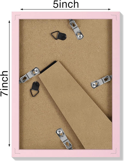5x7 picture frame, Matted for 4x6 Photos, Pale Pink