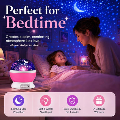 Star Projector Night Lights for Kids | Girls Night Light Projector