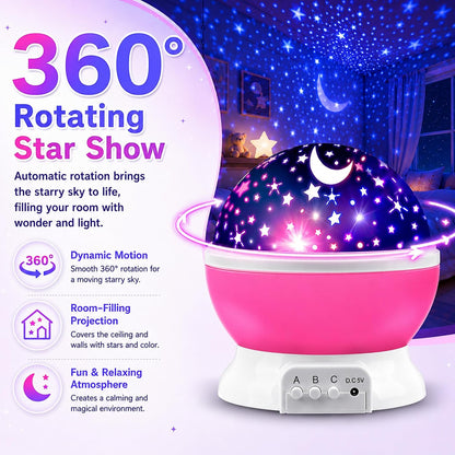 Star Projector Night Lights for Kids | Girls Night Light Projector