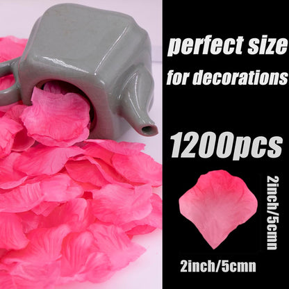 1200pcs Gradual Peach Rose Petals,Artificial Flowers for Wedding,Parties,Romantic Night Atmosphere,Valentine's Day,Anniversaries