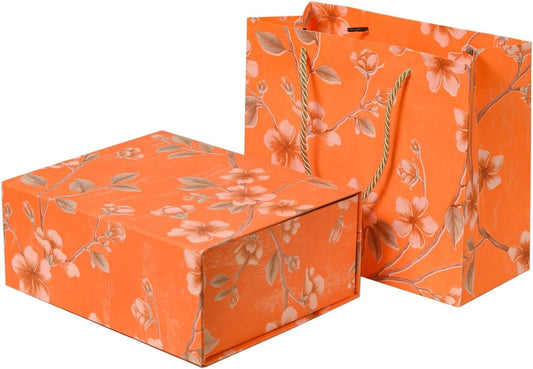 Luxurious Gift Box, 9.8"x7.9"x4" Magnetic Closure Rectangle Collapsible Box for Christmas,Valentine's Day and Anniversaries
