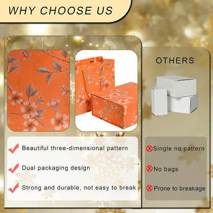 Luxurious Gift Box, 9.8"x7.9"x4" Magnetic Closure Rectangle Collapsible Box for Christmas,Valentine's Day and Anniversaries