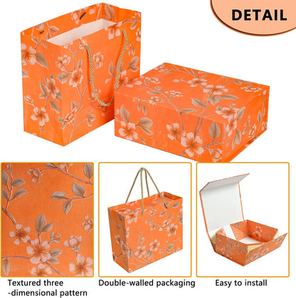 Luxurious Gift Box, 9.8"x7.9"x4" Magnetic Closure Rectangle Collapsible Box for Christmas,Valentine's Day and Anniversaries