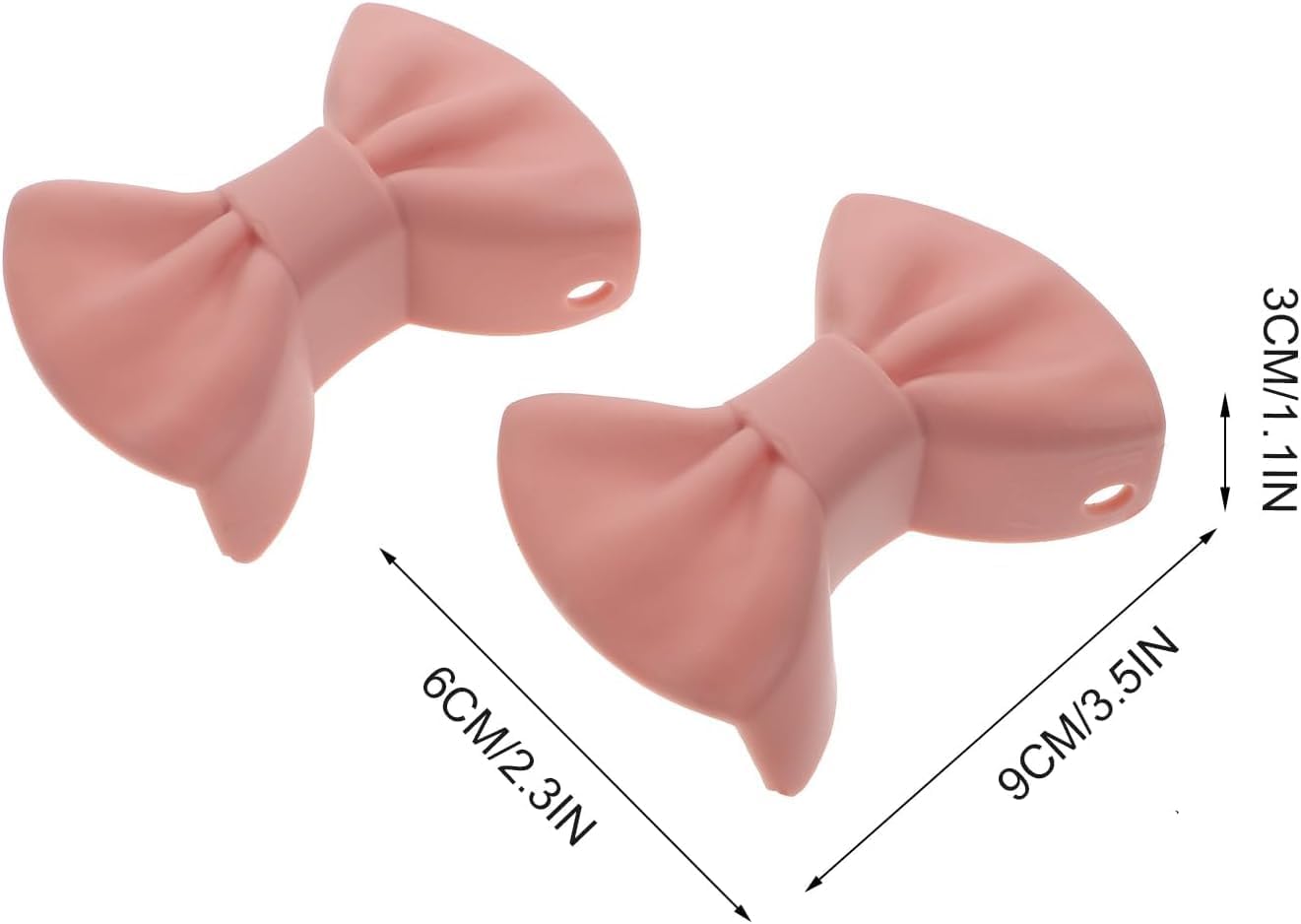 2 Pairs Silicone Bowknot Pot Handle Holders – Pink and Rose Red, Heat Resistant Non-Slip Grips for Cast Iron Skillets and Most Cookware