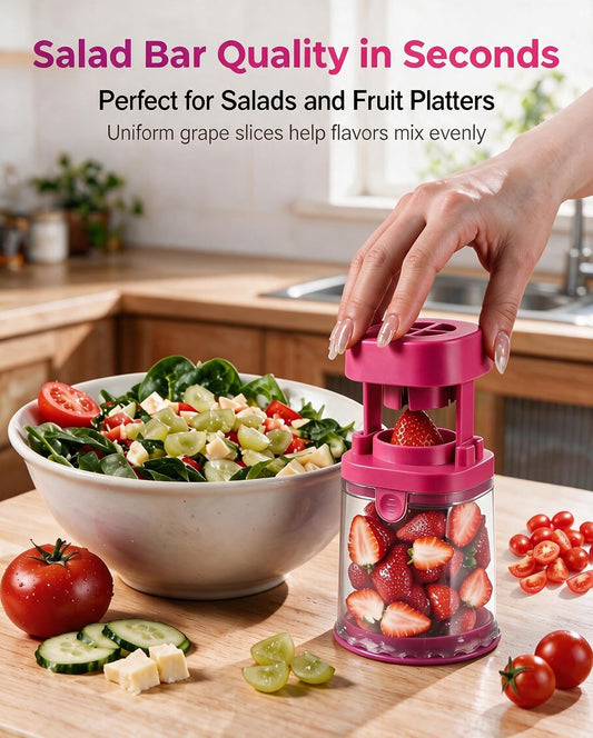 Grape Cutter for Toddlers Baby-Led Weaning, Pink