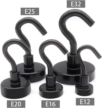 10Pieces Magnetic Utility Hooks Heavy-Duty Magnet-Hooks for Kitchen Classroom Workplace Strong Heavy-Duty Cruise Hook, 3.57CM, Pink