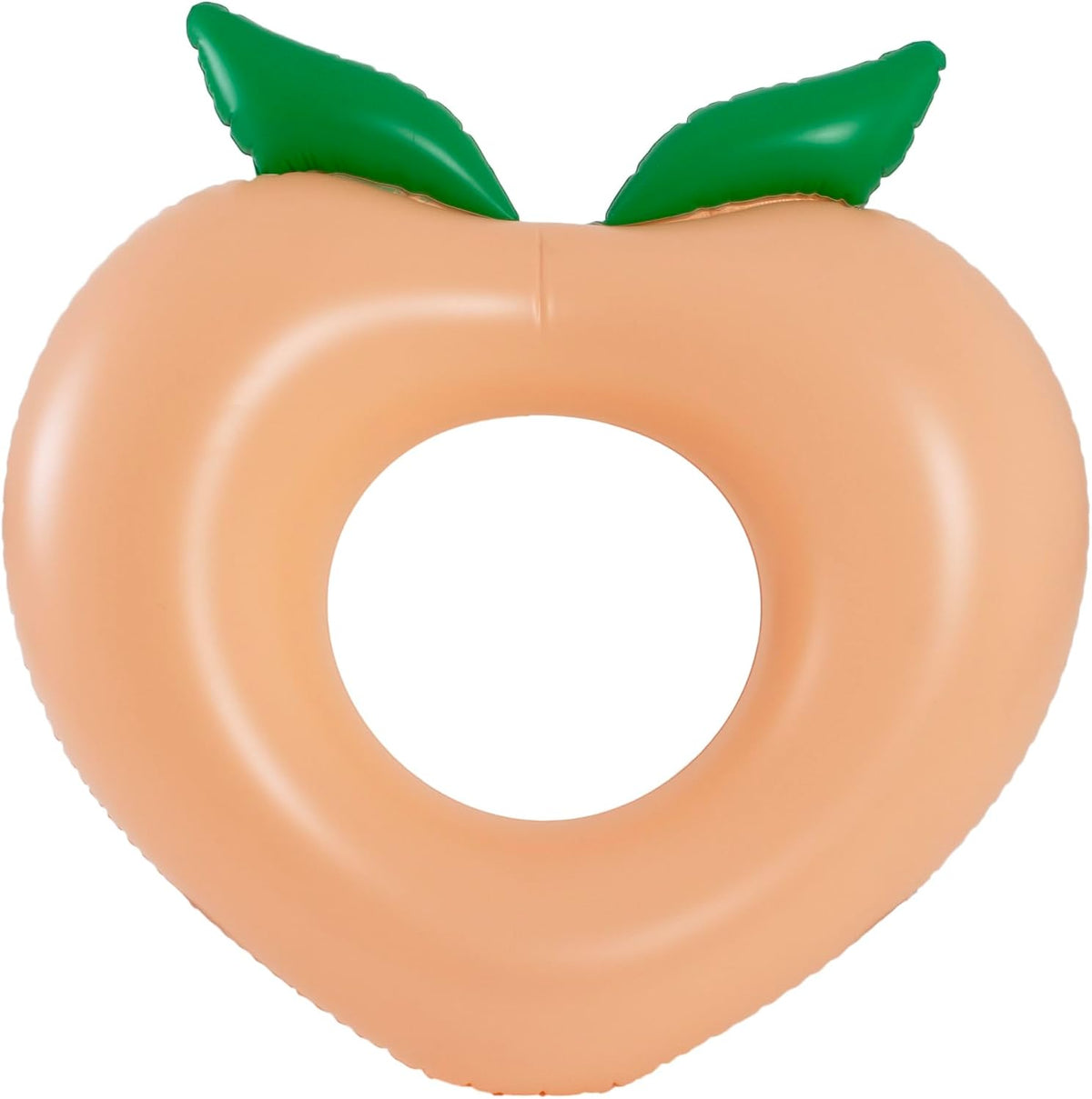 PoolCandy 40 Inch Peach Inflatable Pool Tube Float, Fruit Design Swim Ring for Pool Beach Lake, Heavy Duty PVC Water Lounger for Teens Adults Supports Up to 250 lbs
