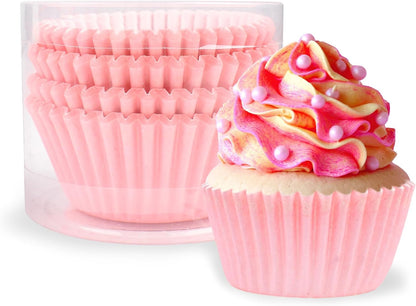 100Pcs Pink Cupcake Liners for Baking, Non-Stick Muffin Liners