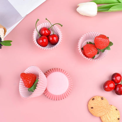 100Pcs Pink Cupcake Liners for Baking, Non-Stick Muffin Liners