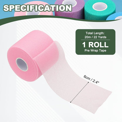 Pre Wrap Tape, Non-Slip Grip Cushion Wrap Prewrap Athletic Tape- Fitting for (Tennis- Badminton - Pickleball - Sports)