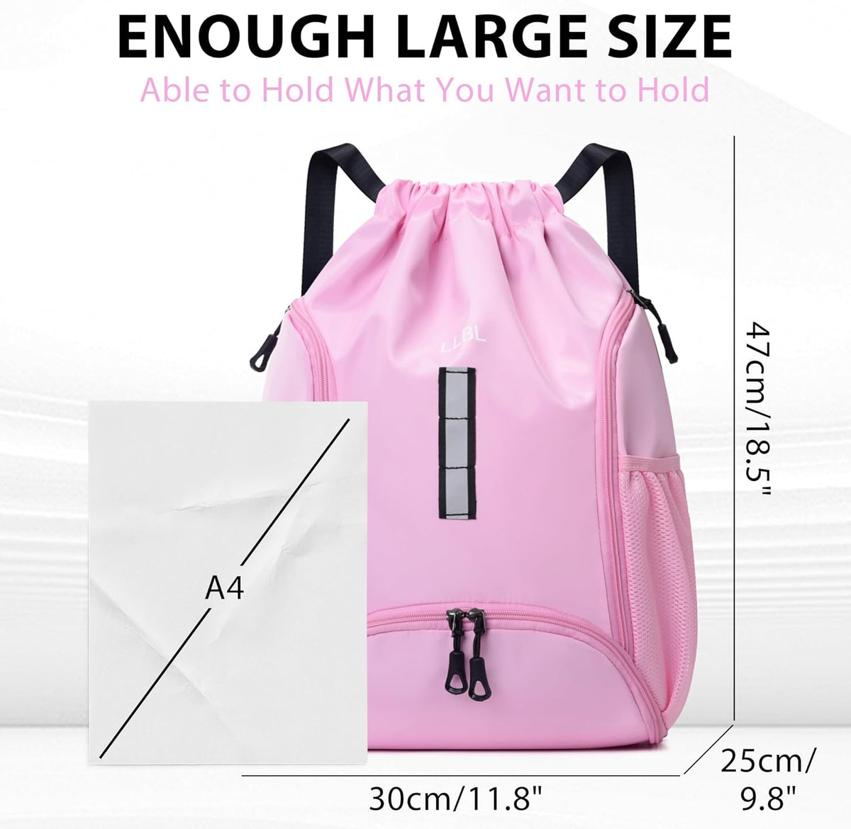 U・helper Drawstring Gym Backpack, Sports Cinch Sack, Swimming & Travel