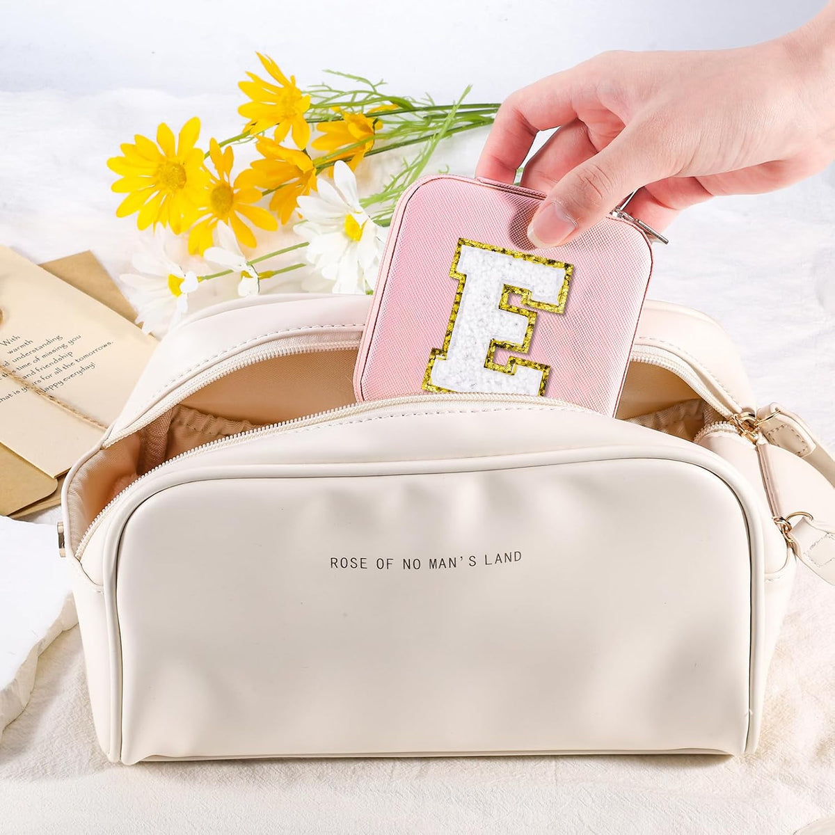 Travel Jewelry Case for Women Girls Small Jewelry Box Mini Jewelry Organizer Holder Pink Portable Personalized Birthday Gift for Women Mom Daughter Friends Female Her Teenage Girl Teacher(E)
