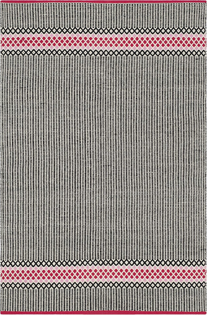Montauk Collection Accent Rug - 4' x 6', Light Pink & Multi, Handmade Cotton, Ideal for High Traffic Areas in Entryway, Living Room, Bedroom (MTK820P)