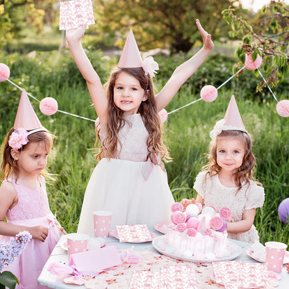 Pink Bow Napkins Cocktail Floral Coquette Party Favor for Baby Shower