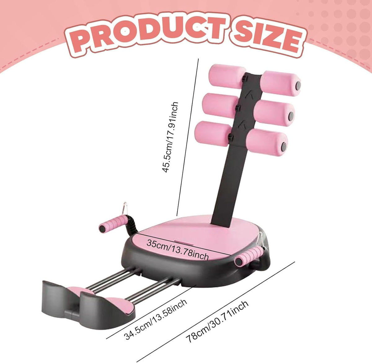 Sit Up Bar Ab Workout Equipment for Men Women, Multifunctional Home Workout Fitness Core Muscle Building Situp Bar Assistance