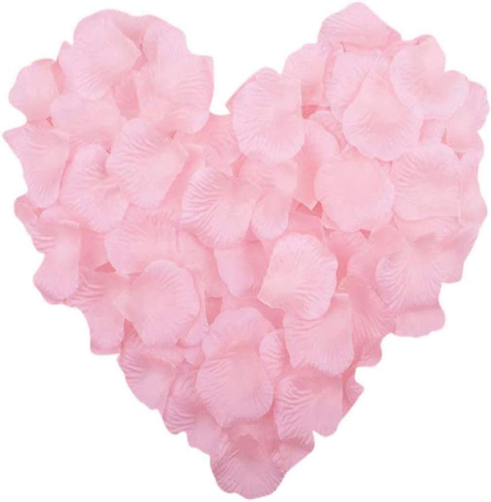 1000 Pieces Light Pink Artificial Silk Rose Petals Flower Decoration Wedding Party Color Light Pink