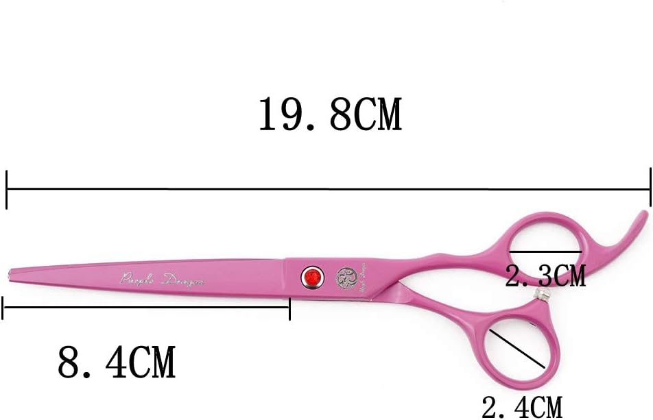 7" Dog Grooming Scissors Set with Rhinestone Accent - Pink