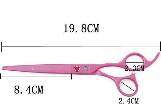 7" Dog Grooming Scissors Set with Rhinestone Accent - Pink
