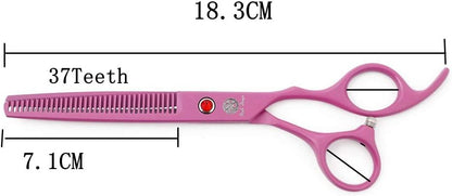 7" Dog Grooming Scissors Set with Rhinestone Accent - Pink