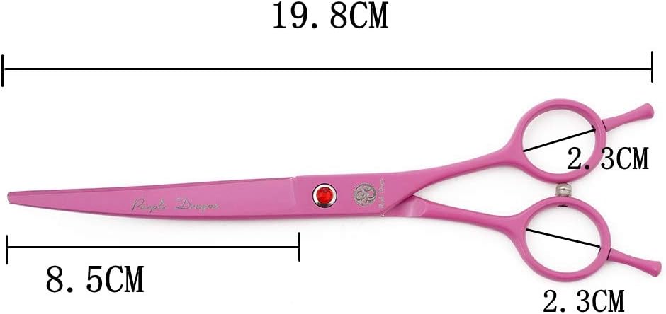 7" Dog Grooming Scissors Set with Rhinestone Accent - Pink