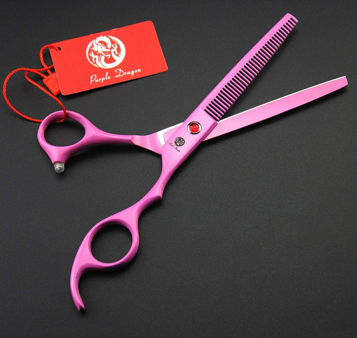 7" Dog Grooming Scissors Set with Rhinestone Accent - Pink