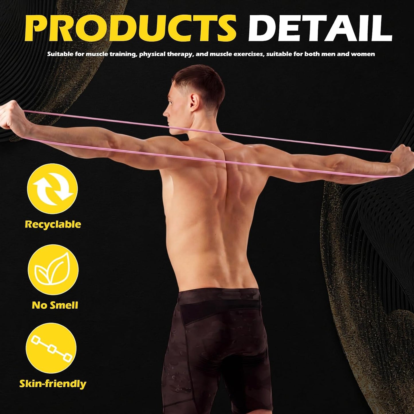 Seenelling 36 Pcs Resistance Bands Bulk Elastic Workout Bands for Home Gym Strength Training Yoga and Physical Exercise Loop for Men and Women