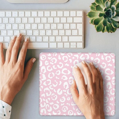 Coquette Stuff,Girly Mousepad,Leopard Mouse pad,Pink Mouse pad,Cute core Mousepad,Cheetah Print Desk mat,8.3 * 10.3 Inches