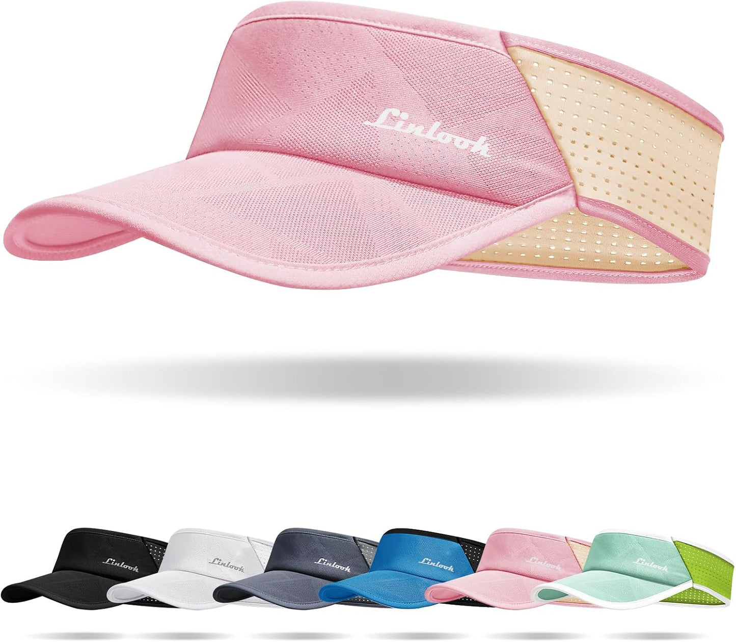 Sports Sun Visor for Men & Women Breathable Mesh, Stretchy Foldable Cooling Visor Hat for Running, Golf, Tennis, Hiking